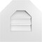 Ekena Millwork Octagonal Top Surface Mount PVC Gable Vent: Functional, w/ 3-1/2"W x 1"P Standard Frame, 14"W x 14"H GVPOT14X1401SF - alternate 1